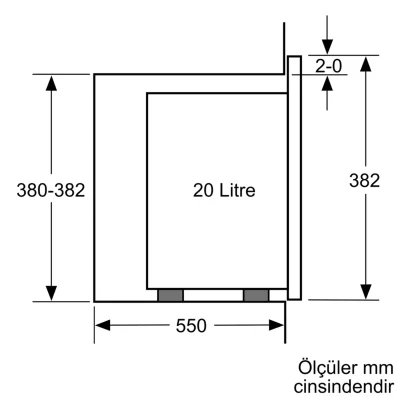 BOSCH BFL524MH2 Serie 4 Ankastre Mikrodalga Siyah Inox - 9