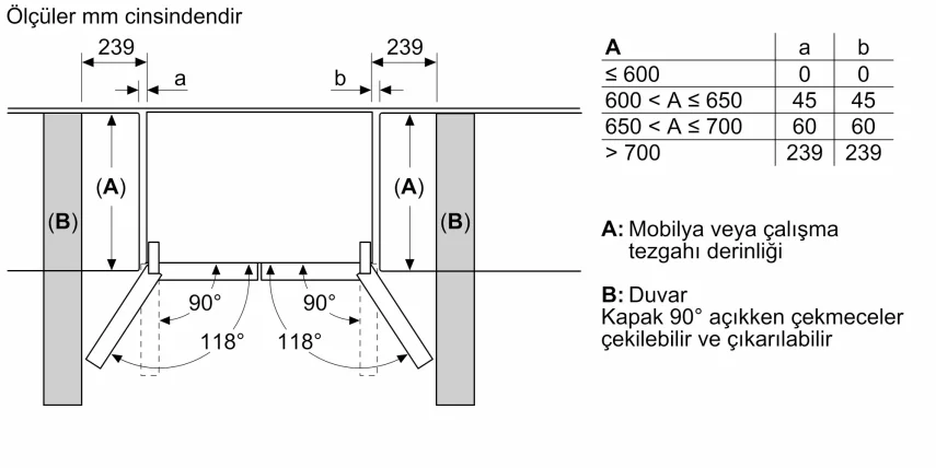 BOSCH KFN96VPEA Serie 4 Gardırop Tipi Buzdolabı 183 x 90.5 cm Inox - 14