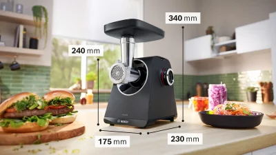 BOSCH MFWS440B Serie 4 Gıda Kıyma Makinesi MultiPower 1900 W Siyah - 3