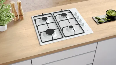 BOSCH PBP6C2K80O Serie 2 Gazlı Ocak 60 cm Emaye, Beyaz - 4