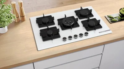 BOSCH PNQ7B2P30O Serie 4 Gazlı Ankastre Ocak 75 cm Beyaz - 4