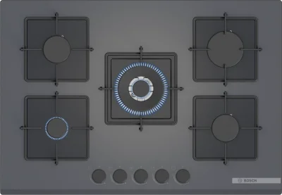 BOSCH PNQ7B9P30O Serie 4 Gazlı Ankastre Ocak 75 cm Antrasit Gri - 1