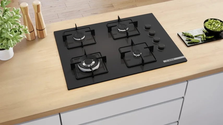 BOSCH POH7C6P30O Serie 4 Gazlı Ankastre Ocak 67 cm Siyah - 4