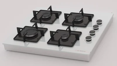 BOSCH POP0C2P30O Serie 4 Set Üstü Gazlı Ocak 60 cm Beyaz - 1