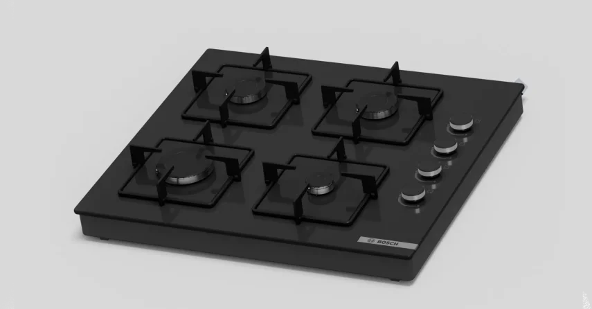 BOSCH POP0C6P30O Serie 4 Set Üstü Gazlı Ocak 60 cm Siyah - 1