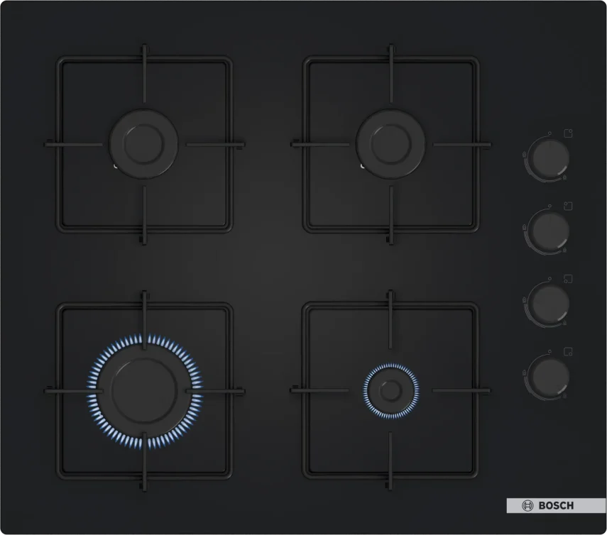 BOSCH POP6C6P30O Serie 4 Gazlı Ankastre Ocak 60 cm Siyah - 1