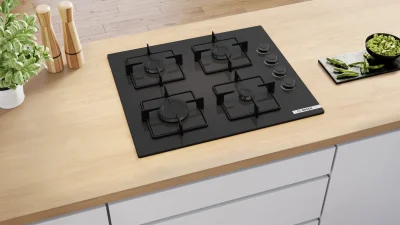 BOSCH POP6C6P30O Serie 4 Gazlı Ankastre Ocak 60 cm Siyah - 4