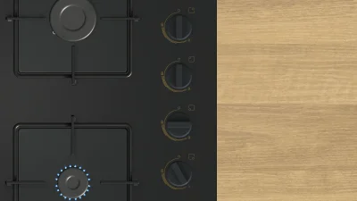 BOSCH POP6C7O12O Serie 4 Gazlı Ankastre Ocak 60 cm NeoKlasik, Siyah - 2