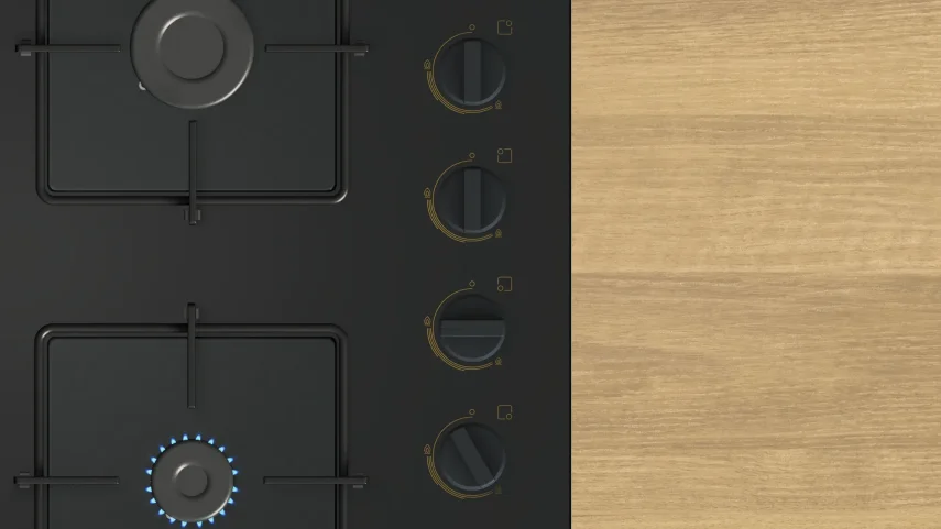 BOSCH POP6C7O12O Serie 4 Gazlı Ankastre Ocak 60 cm NeoKlasik, Siyah - 2