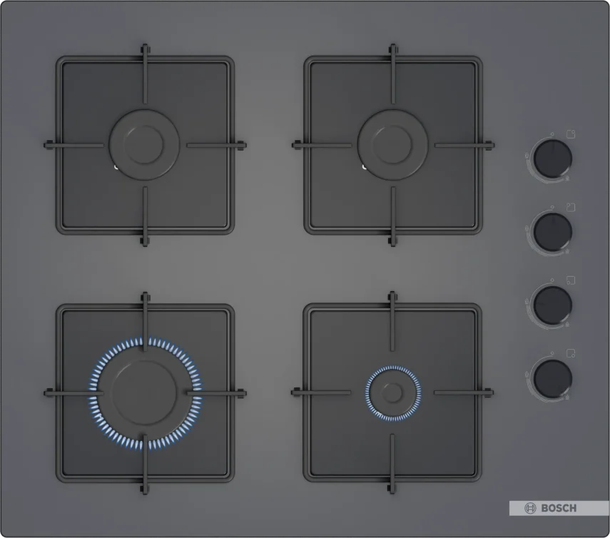 BOSCH POP6C9P30O Serie 4 Gazlı Ankastre Ocak 60 cm Antrasit Gri - 1
