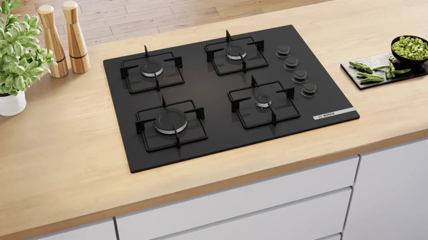 BOSCH POP7C6P30O Serie 4 Gazlı Ankastre Ocak 67 cm Siyah - 4