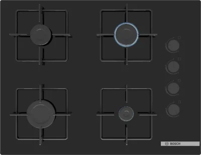 BOSCH POP7C6P30O Serie 4 Gazlı Ankastre Ocak 67 cm Siyah - 1
