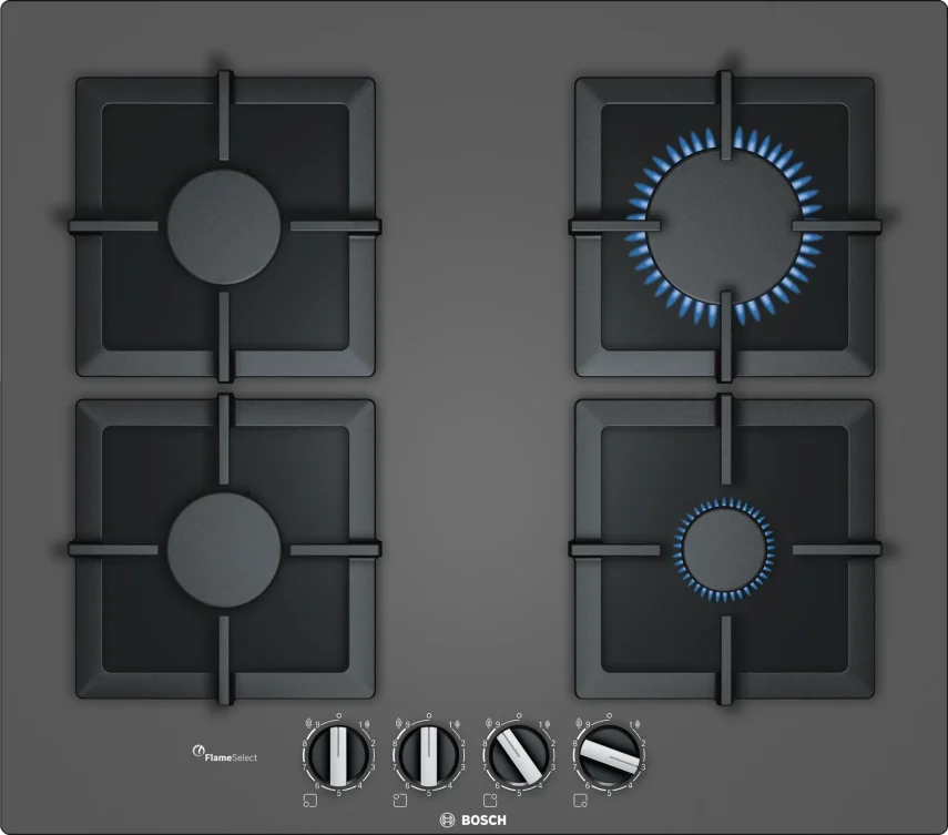 BOSCH PPP6A9B20 Serie 6 Gazlı Ankastre Ocak 60 cm Antrasit Gri - 1