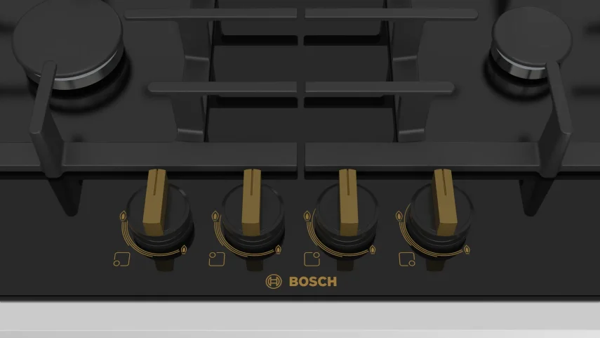 BOSCH PPP6B6B90R Serie 6 Gazlı Ankastre Ocak 60 cm NeoKlasik, Siyah - 4