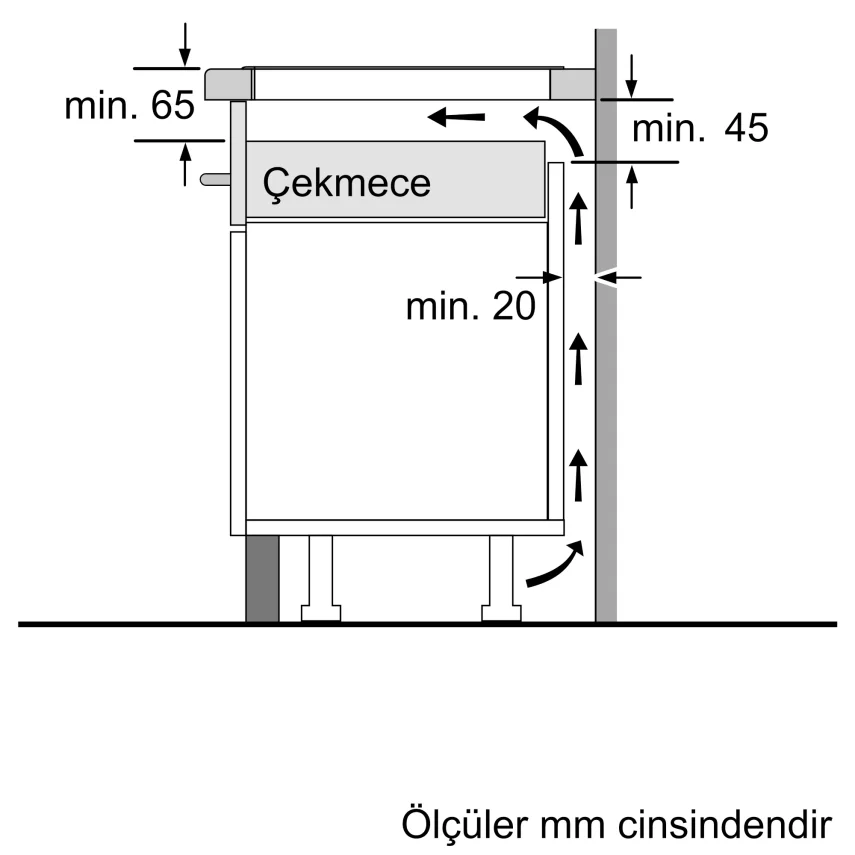 BOSCH PUE611BB5E Serie 4 İndüksiyonlu Ocak 60 cm Çerçevesiz Yüzey - 9