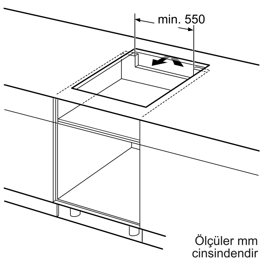BOSCH PUG61KAA5E Serie 2 İndüksiyonlu Ocak 60 cm Çerçevesiz Yüzey - 6