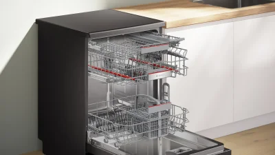 BOSCH SMP6ENC60T Serie 6 Solo Bulaşık Makinesi Siyah Inox - 4