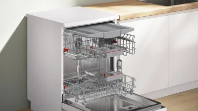 BOSCH SMS6EMW70T Serie 6 Solo Bulaşık Makinesi Beyaz - 7