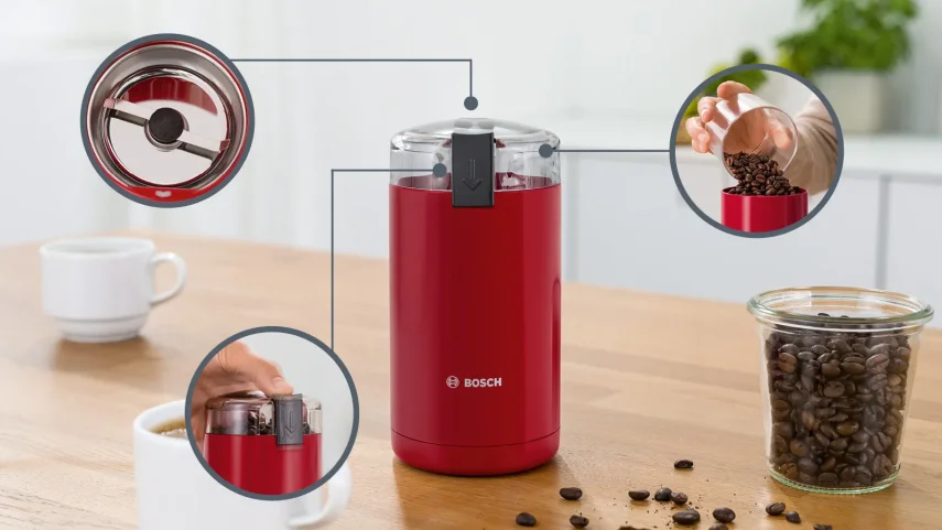 BOSCH TSM6A014R Kahve Değirmeni Kırmızı - 4