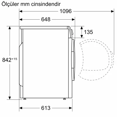BOSCH WQA24201TR Serie 4 Isı Pompalı Kurutma Makinesi 9 kg Beyaz - 10