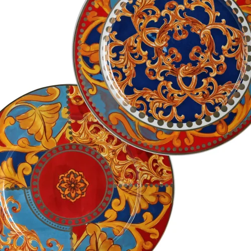 Lucky Art Clarissa Bone China Porselen 4'lü Yemek Tabağı Seti 27 cm - 2