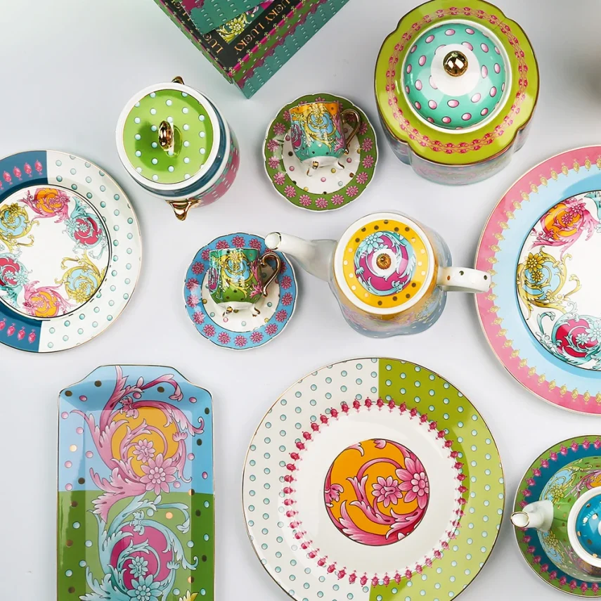 Lucky Art Estelle Bone China Porselen 4'lü Servis Tabağı Seti 27 cm - 2
