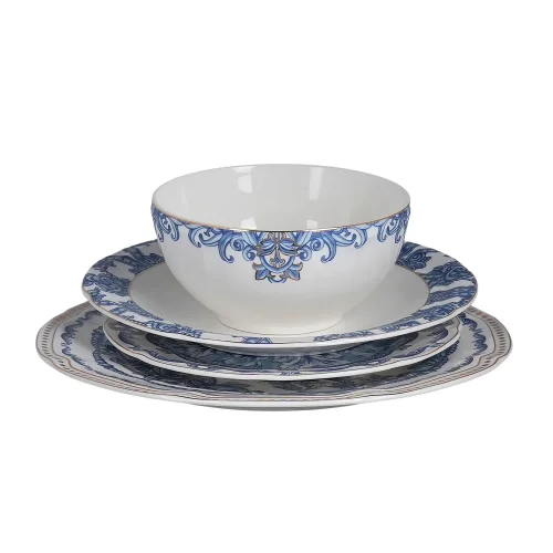 Lucky Art Florance New Bone China Porselen 24 Parça Yemek Takımı - Lucky Art