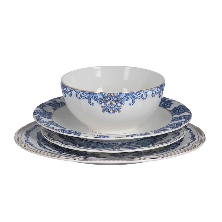 Lucky Art Florance New Bone China Porselen 24 Parça Yemek Takımı - 1