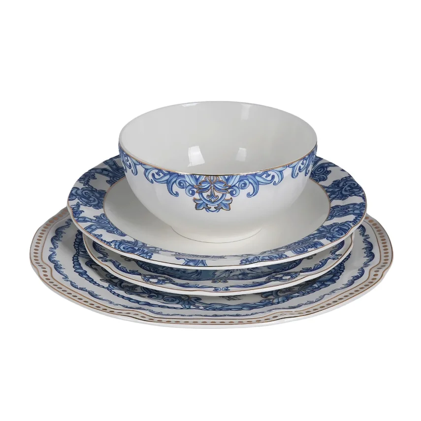 Lucky Art Florance New Bone China Porselen 24 Parça Yemek Takımı - 2