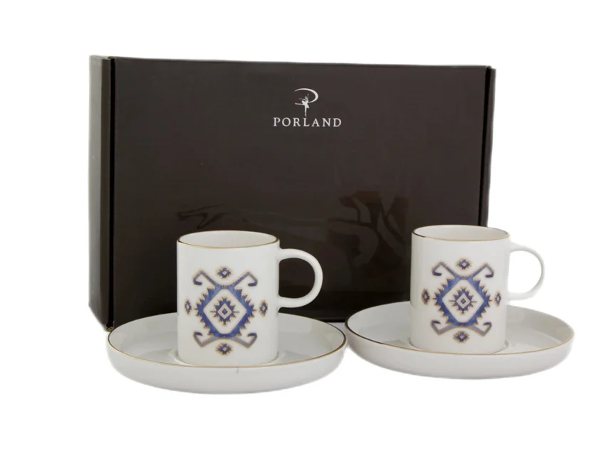 Porland Arabesque Desen5 2 Kişilik Kahve Takımı 85cc - 1
