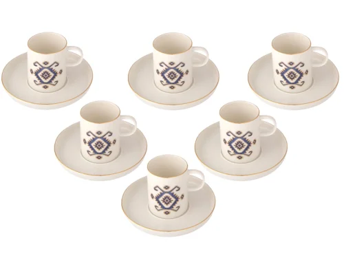 Porland Arabesque Desen5 6 Kişilik Kahve Takımı 85cc - PORLAND