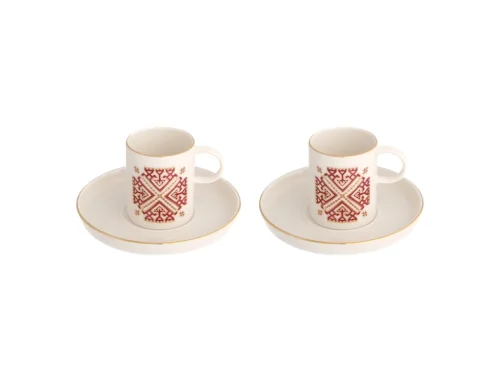 Porland Arabesque Desen6 2 Kişilik Kahve Takımı 85cc - 2
