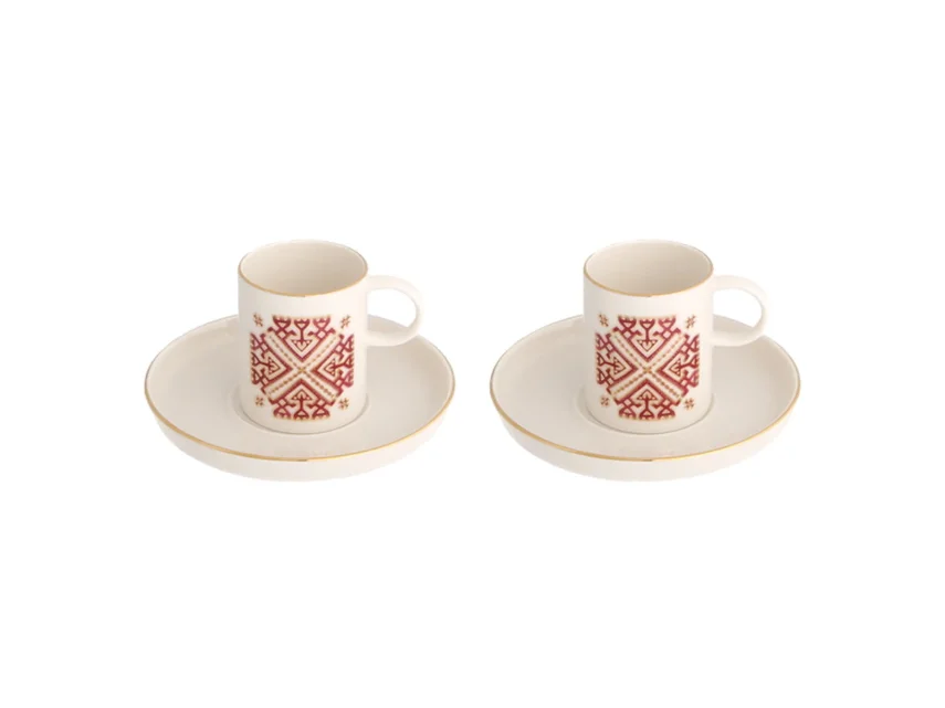 Porland Arabesque Desen6 2 Kişilik Kahve Takımı 85cc - 2