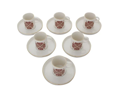 Porland Arabesque Desen6 6 Kişilik Kahve Takımı 85cc - 3