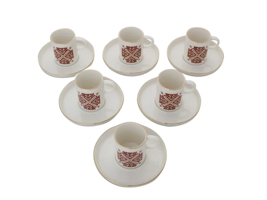 Porland Arabesque Desen6 6 Kişilik Kahve Takımı 85cc - 3