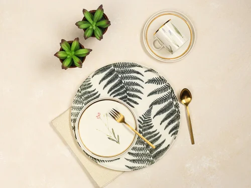 Porland Botanical 19 Parça 6 Kişilik Pasta&Çay Takımı - PORLAND