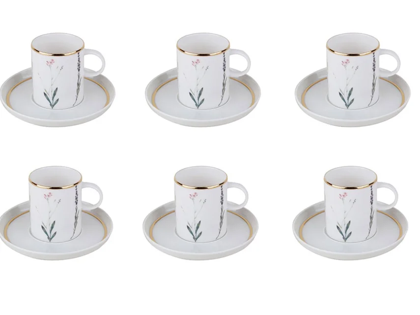 Porland Botanical 6 Kişilik Kahve Takımı 85cc - 2