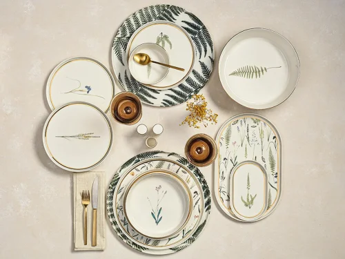 Porland Botanical 60 Parça 12 Kişilik Yemek Takımı - PORLAND