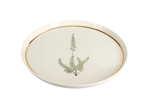 Porland Botanical Desen1 Düz Tabak 21cm - 2