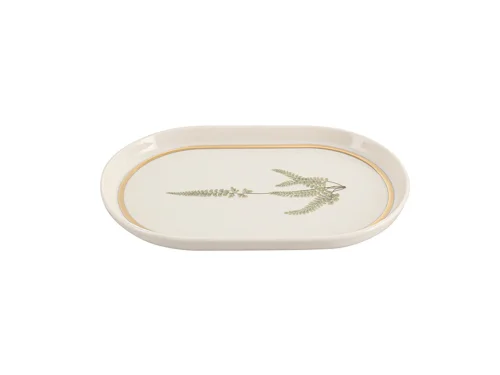 Porland Botanical Desen1 Kayık Tabak 18cm - 2