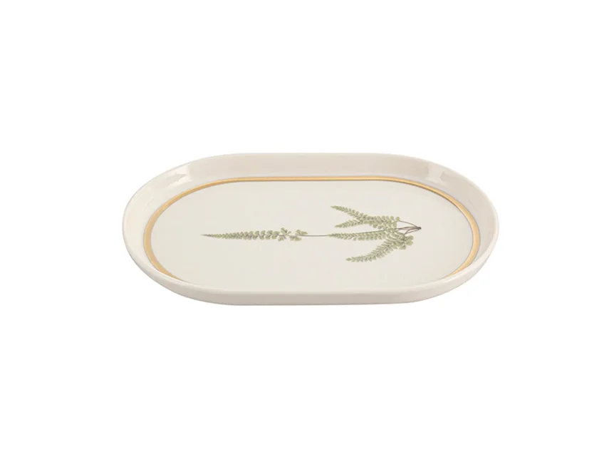 Porland Botanical Desen1 Kayık Tabak 18cm - 2