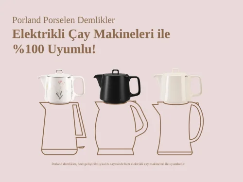 Porland Botanical Desen10 Kapaklı Demlik 1000cc - 5