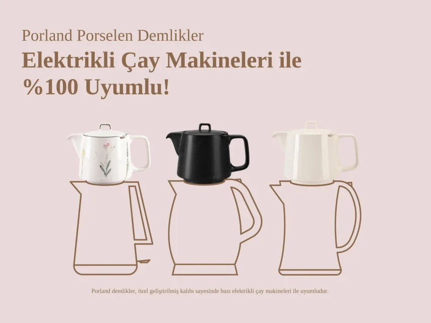 Porland Botanical Desen10 Kapaklı Demlik 1000cc - 5