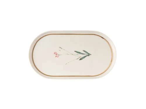 Porland Botanical Desen4 Kayık Tabak 28cm - PORLAND