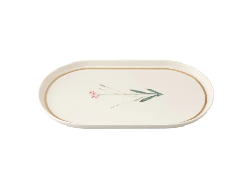 Porland Botanical Desen4 Kayık Tabak 28cm - 2