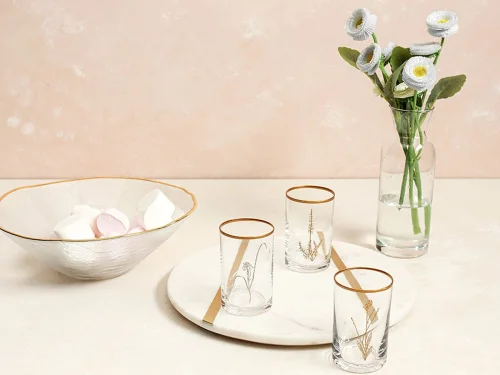 Porland Botanical Mini 3 Kişilik Su Bardağı Takımı - PORLAND