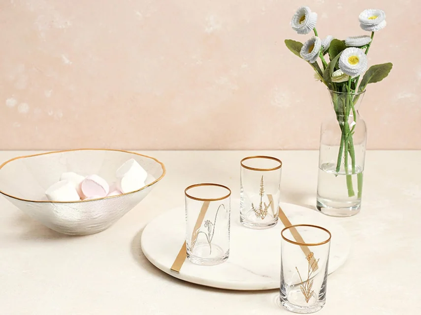 Porland Botanical Mini 3 Kişilik Su Bardağı Takımı - 1