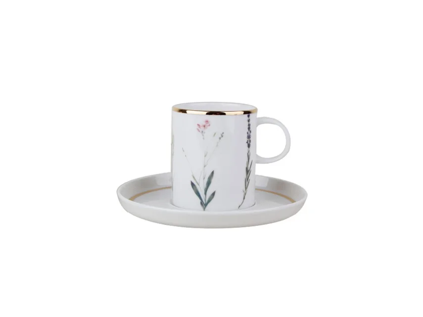 Porland Botanical Tabaklı Kahve Fincanı 85cc 6 adet - 1
