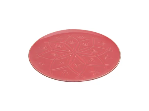 Porland Christina Kırmızı Düz Tabak 21cm - 2