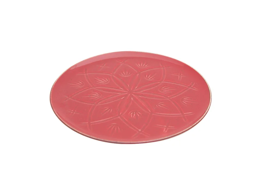 Porland Christina Kırmızı Düz Tabak 21cm - 2